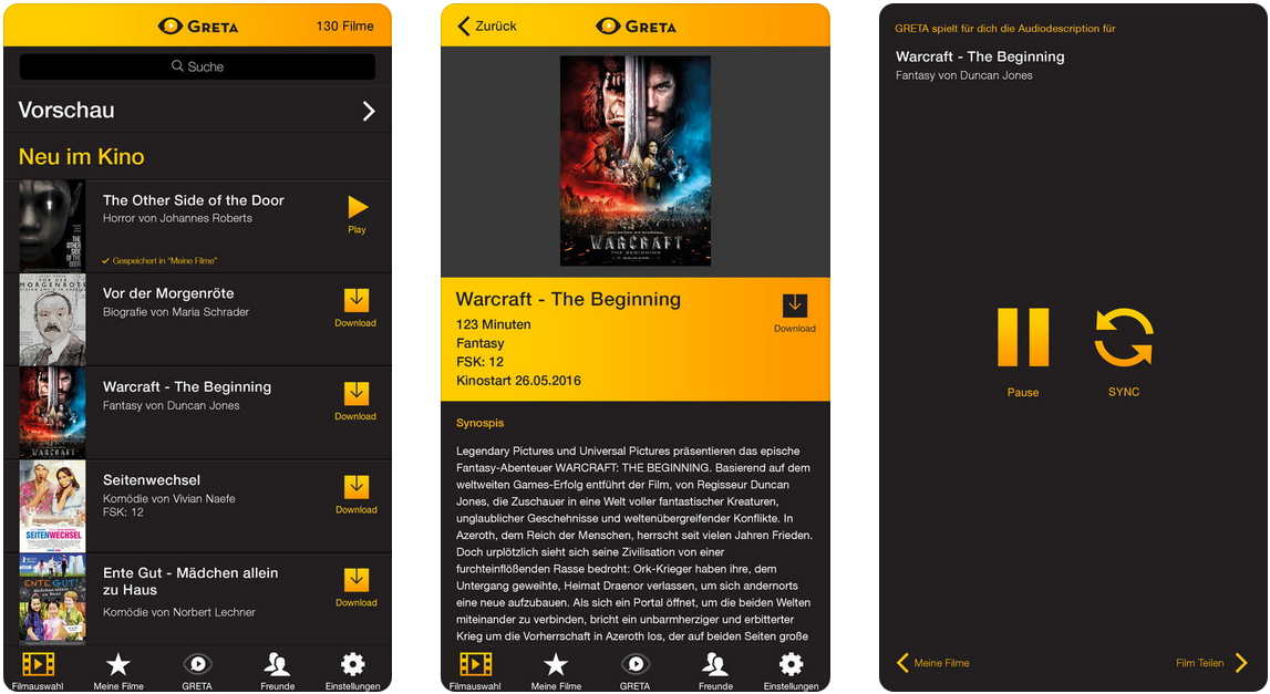 Greta App Screenshots (Quelle: Apple AppStore)