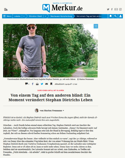 Ausschnitt des Merkur Artikels als Screenshot