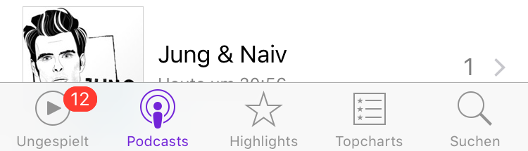 Meine iPhone Podcast Player Übersicht